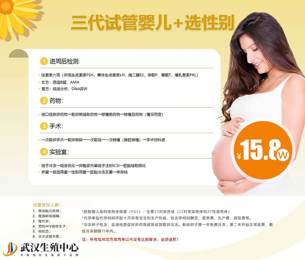 B套餐：自卵自怀三代试管 15.8万